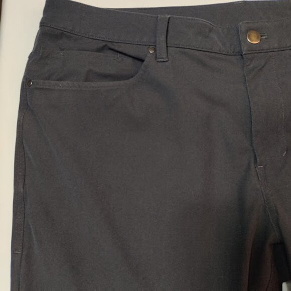 LULULEMON ABC Slim-Fit 5 Pocket Grey Pants Warpstreme Wrinkle Resistant 36L - Picture 5 of 16